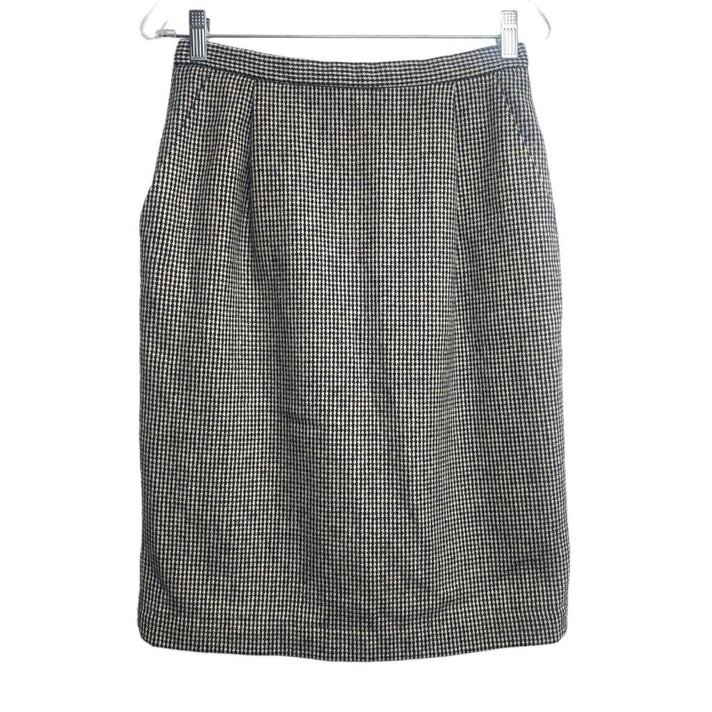 Vtg PENDLETON Women 100% Virgin Wool Knee Length Pencil Skirt Sz 8 Blue 57-11